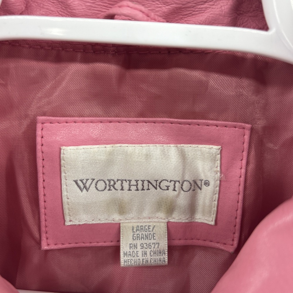 Worthington Jacket Coat Women's Casual Large Pink Lined Lightweight Fairy Casual - Picture 2 of 16